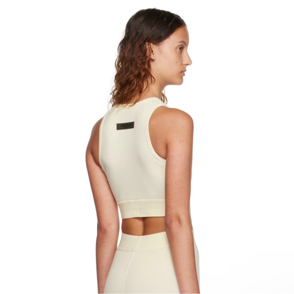 Fear of God Essentials Off-white Cotton Tank Top - Picture 2 of 9